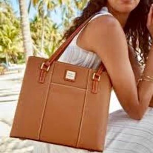 Dooney and Bourke Lexington Shoulder /Shopper Bag Caramel Pebbled Leather